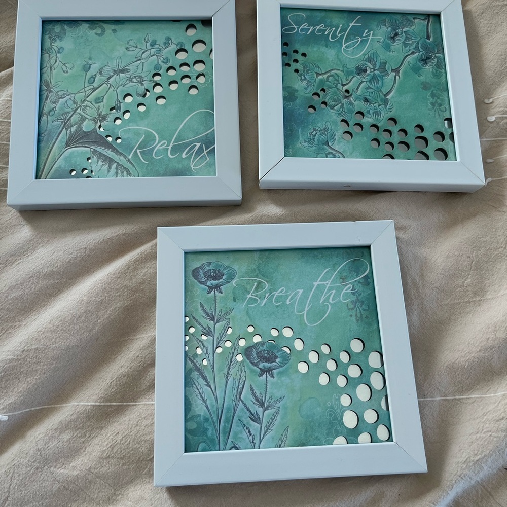 Serenity Relax Breathe Wall Art Set